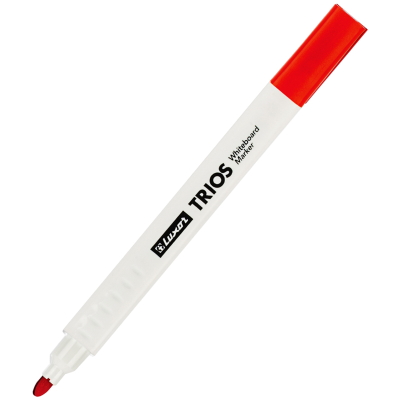 Маркер для белых досок Luxor "Trios" красный, пулевидный, 2,5мм