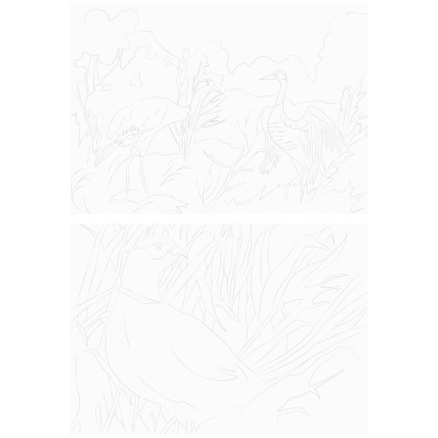Папка для акварели, с эскизом, 10л., А4, ArtSpace "Птицы", 180г/м2