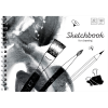 Скетчбук-блокнот 60л., А5 ArtSpace "Black/white mood", на гребне, 120г/м2