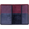Обложка для паспорта OfficeSpace "Duo", кожа, бордо+синий, тиснение фольгой