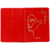 Обложка для паспорта OfficeSpace "Life line", иск. кожа, красный, тиснение фольгой