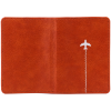 Обложка для паспорта OfficeSpace "Travel", иск. кожа, коричневый, тиснение фольгой