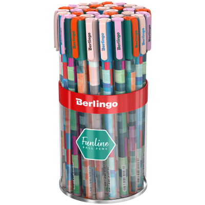 Ручка шариковая Berlingo "Funline. Trend" синяя, 0,7мм, рисунок на корпусе, ассорти