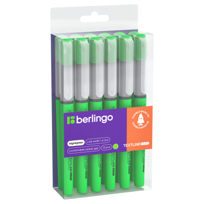 Текстовыделитель-кисть Berlingo "Textline HL470" зеленый, 1-6мм
