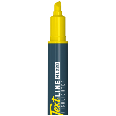 Текстовыделитель двусторонний Berlingo "Textline HL220" желтый/голубой, 0,5-4мм
