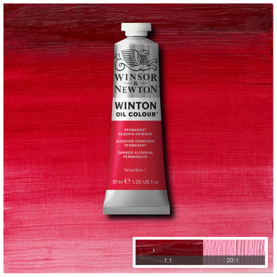 Краска масляная художественная Winsor&Newton "Winton", 37мл, туба, малиновый ализарин перманентный