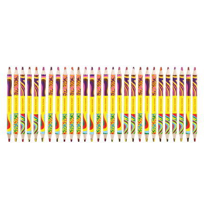 Карандаш с многоцветным грифелем Мульти-Пульти "Енот и радуга", утолщенный, двусторонний, заточен.