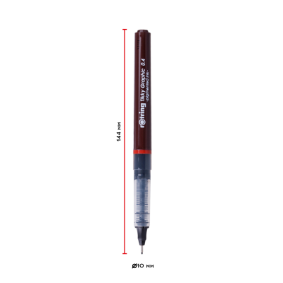 Ручка капиллярная Rotring "Tikky Graphic" черная, 0,4мм