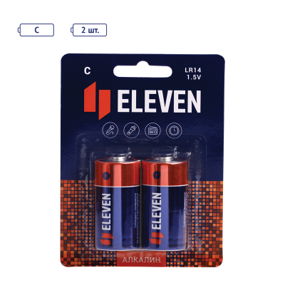 Батарейка Eleven C (LR14) алкалиновая, BC2