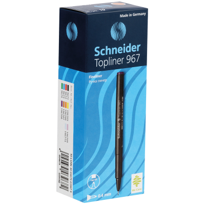 Ручка капиллярная Schneider "Topliner 967" голубая, 0,4мм
