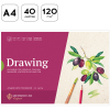 Альбом для рисования 40л., А4, на скрепке Greenwich Line "Botanical. Olive", 120г/м2