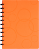 Бизнес-тетрадь А4+, 80л., Berlingo "Eclipse", клетка, на кольцах, с возм. замены блока, 80г/м2, пластик. (полифом) обложка, линейка-заклад., оранжевая