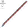 Ручка шариковая OfficeSpace "Magic stripe" синяя, 0,6мм, трехгранная, на масляной основе, штрих-код