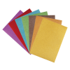 Цветная бумага самоклеящаяся А5, Мульти-Пульти, 7л., 7цв., с блестками, в папке с европодвесом, "Енот в космосе"