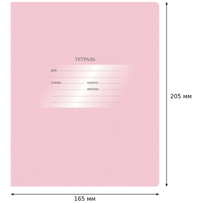 Тетрадь 12л., косая линия BG "Первоклассная", светло-розовая