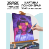 Картина по номерам на картоне ТРИ СОВЫ "Сны", 30*40, с акриловыми красками и кистями