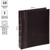 Альбом для монет OfficeSpace "Люкс" формат Optima, 230*270, на кольцах, коричневый, 10л., иск. кожа