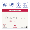 Альбом для акварели, 25л., 30*40, на склейке Clairefontaine "Fontaine Grain Fin", 300г/м2, холод. пресс., мелкое зерно