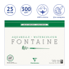 Альбом для акварели, 25л., 30*40, на склейке Clairefontaine "Fontaine Grain torchon", 300г/м2, холод. пресс, крупное зерно