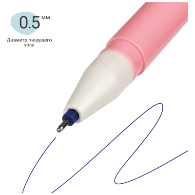 Ручка гелевая стираемая MESHU "Fluffy Unicorn" синяя, 0,5мм, корпус ассорти, с топпером