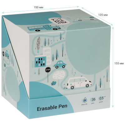 Ручка гелевая стираемая автоматическая MESHU "Supercar" синяя, 0,5мм, корпус ассорти, в топпером