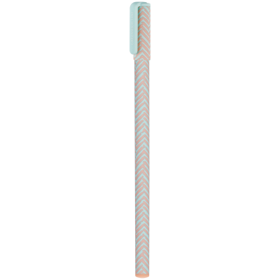 Ручка шариковая Greenwich Line "Pastel chevron" синяя, 0,7мм, игольчатый стержень, софт-тач
