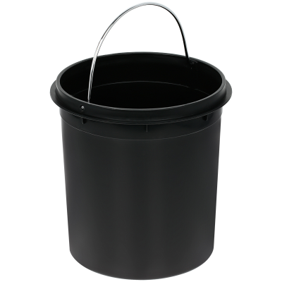 Ведро-контейнер для мусора (урна) OfficeClean Professional Original, 5л, корпус нержавеющая сталь, крышка из пластика, хром