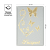 Обложка для паспорта OfficeSpace "Бабочки" мягкий полиуретан, серебро, тиснение золотом