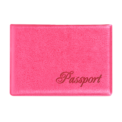 Обложка для паспорта OfficeSpace "Fusion" мягкий полиуретан, малиновая, тиснение