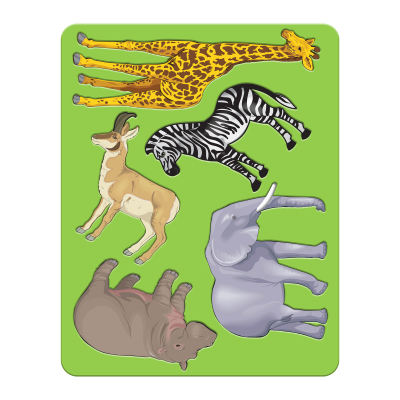 Трафарет-раскраска СТАММ "Животные Африки", пакет, европодвес