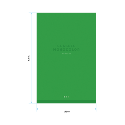 Блокнот А5 80л. на скрепке ArtSpace "Monocolor. Green"