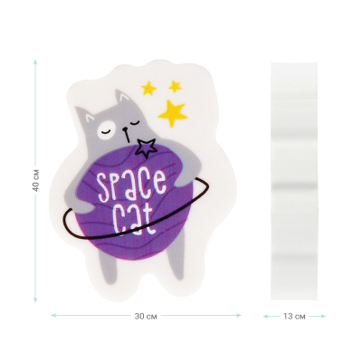 Ластик MESHU "Space Cat", фигурный, термопластичная резина, 40*30*13мм