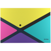 Папка-конверт на кнопке Berlingo "xProject. Color Block" А4, 300мкм, с дизайном