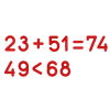 Касса цифр и счетных материалов СТАММ "Учись считать" с пятиугольником