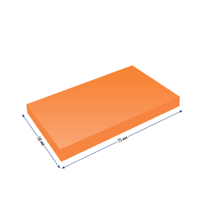 Самоклеящийся блок Berlingo "Ultra Sticky", 50*75мм, 80л., оранжевый неон