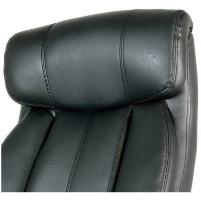 Кресло руководителя Helmi HL-ES06 "Granite" повыш. прочности, экокожа черная, хром, до 200кг