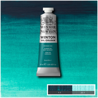 Краска масляная художественная Winsor&Newton "Winton", 37мл, туба, виридиан фтало