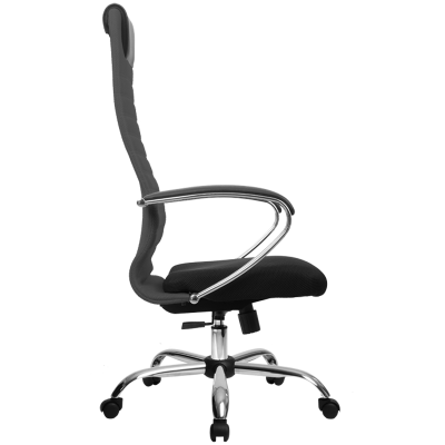 Кресло руководителя Helmi HL-E46 "Suasive", ткань-сетка/cетка, черный, механизм качания, пластик (SU-8 130/001)