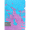Папка-уголок Berlingo "Haze" A4, 200мкм, голубая/сиреневая, с рисунком, с эффектом блесток