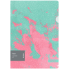 Папка-уголок Berlingo "Haze" A4, 200мкм, мятная/розовая, с рисунком, с эффектом блесток