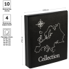 Альбом для монет OfficeSpace "Карта" формат Optima, 230*270, на кольцах, черный, 10л., иск. кожа