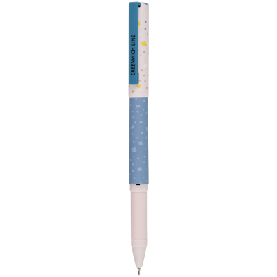 Ручка шариковая Greenwich Line "Stylish confetti" синяя, 0,7мм, игольчатый стержень, грип, софт-тач