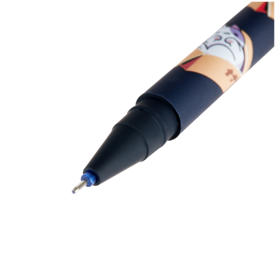 Ручка гелевая стираемая MESHU "Catbox" синяя, 0,5мм, корпус ассорти, софт-тач