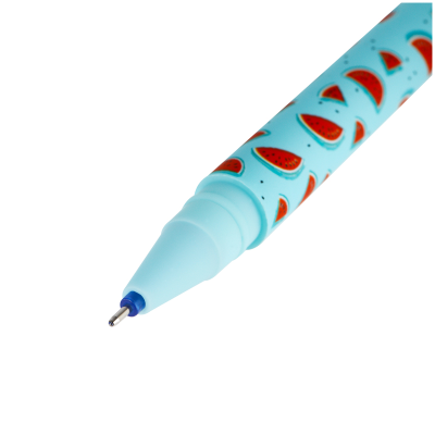 Ручка гелевая стираемая MESHU "Juicy cats" синяя, 0,5мм, корпус ассорти, софт-тач