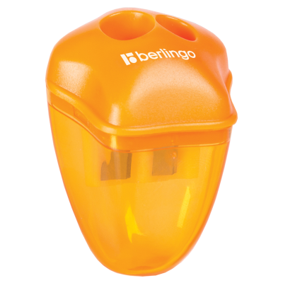 Точилка пластиковая Berlingo "Spike XL" 2 отверстия, контейнер, ассорти, дисплей