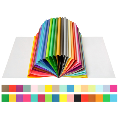 Цветная бумага мелованная А4, ArtSpace, двустор., 32л., 32цв., "Бегемот"