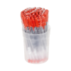 Ручка шариковая СТАММ "VeGa" красная, 0,7мм, прозрачный корпус