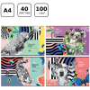 Альбом для рисования 40л., А4, на скрепке BG "Animal picture"