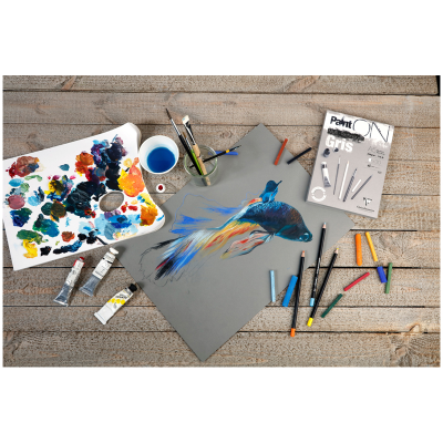 Скетчбук - альбом для смешанных техник 30л., А3, на склейке Clairefontaine "Paint'ON Grey", серый, 250г/м2