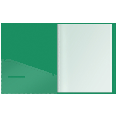 Папка с 20 вкладышами Berlingo "Soft Touch" А4, 17мм, 700мкм, зеленая, с внутр. карманом